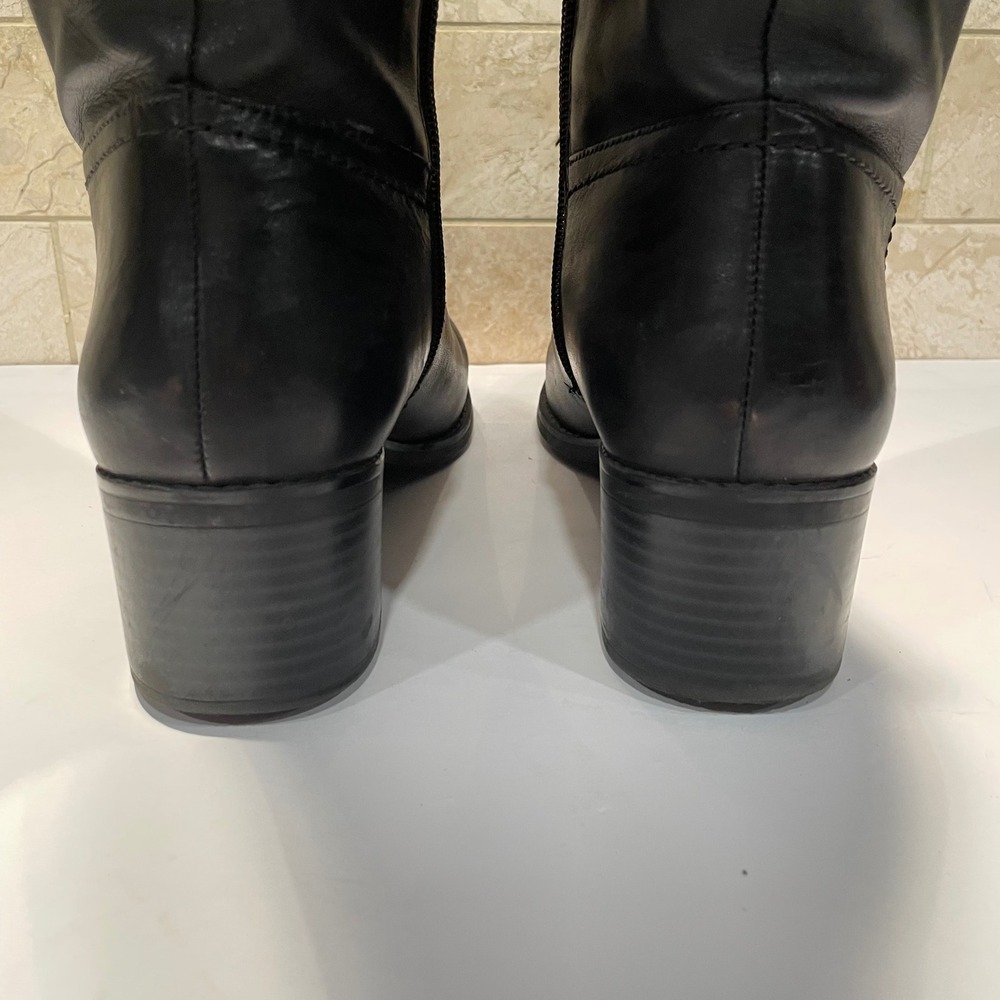 Franco Sarto Lizbeth Black Leather Wide Calf Riding Boots Womens 9.5M WC - Picture 9 of 9
